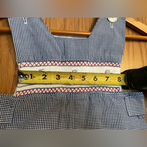 Vintage handmade blue gingham bicycle decal jon jon johnny - Picture 7 of 9